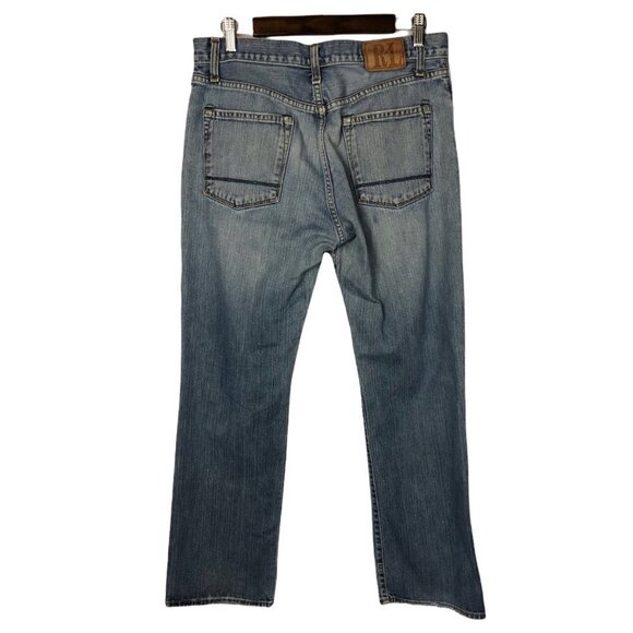 Ralph Lauren Light Wash Distressed Straight Leg Ashmore Jeans 32 X 30 - Picture 2 of 7